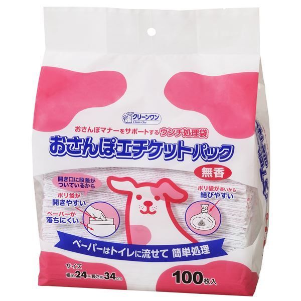 まとめ クリーンワンおさんぽエチケットパック無香 100P ペット用品