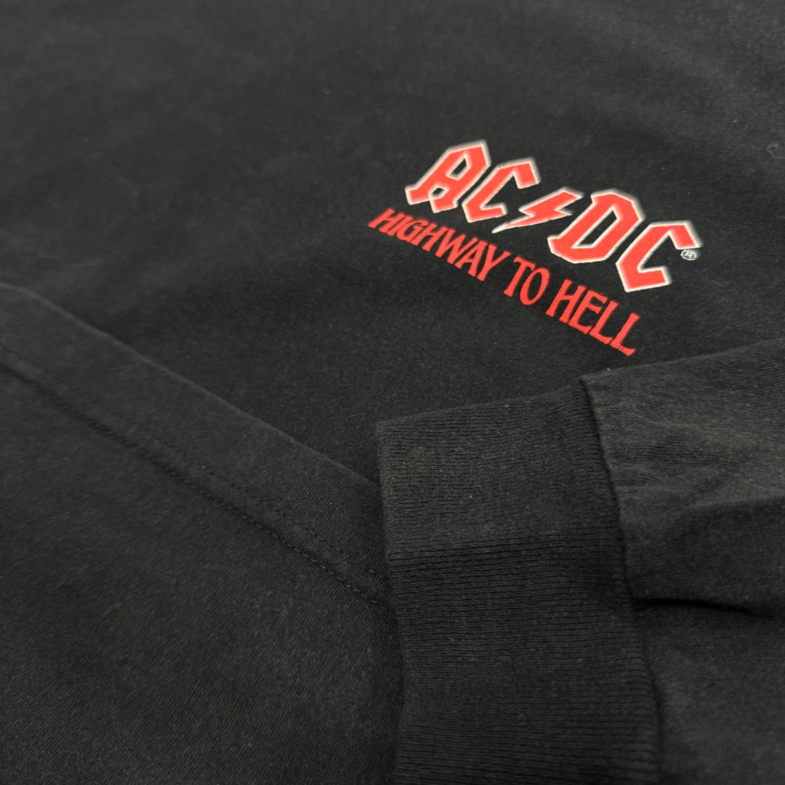 AC/DC ACDC DC SHOES エーシーディーシー DCシューズ HIGH WAY TOHELL ロンT ロングスリーブ 長袖 Tシャツ ロック バンT バンドT 音楽T ミュージックT 古着