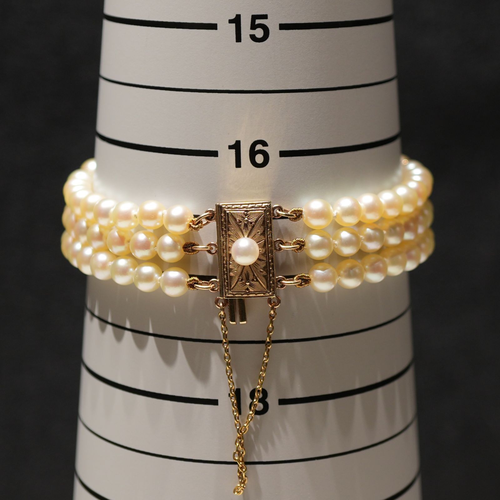 ミキモト ベビーパール アコヤ真珠 ブレスレット K14 3連/24-5185M