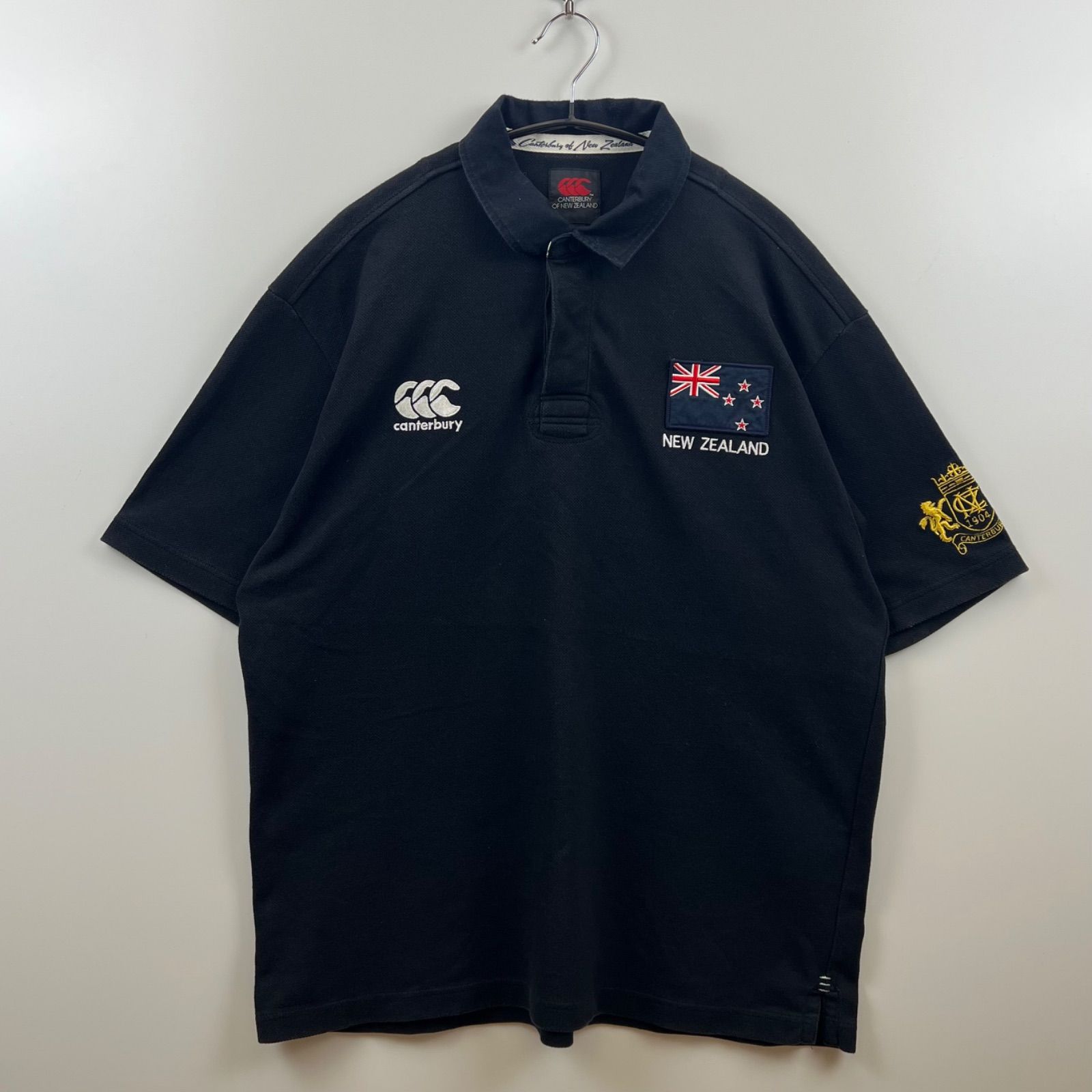 CANTERBURY NEW ZEALAND patch S/S polo shirts 3L カンタベリー