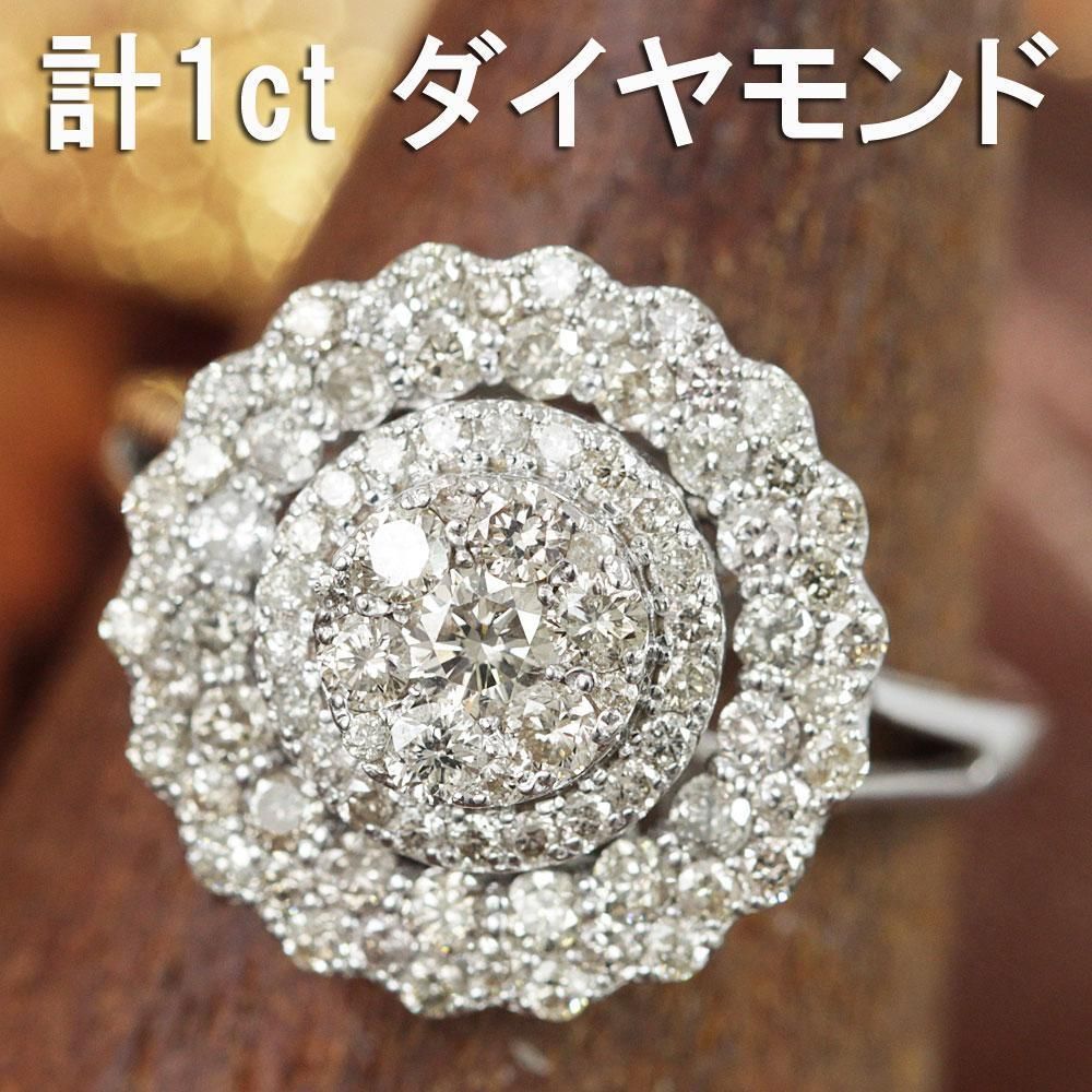【新品】 高品質  K18  1.0ct  ダイヤモンド  リング