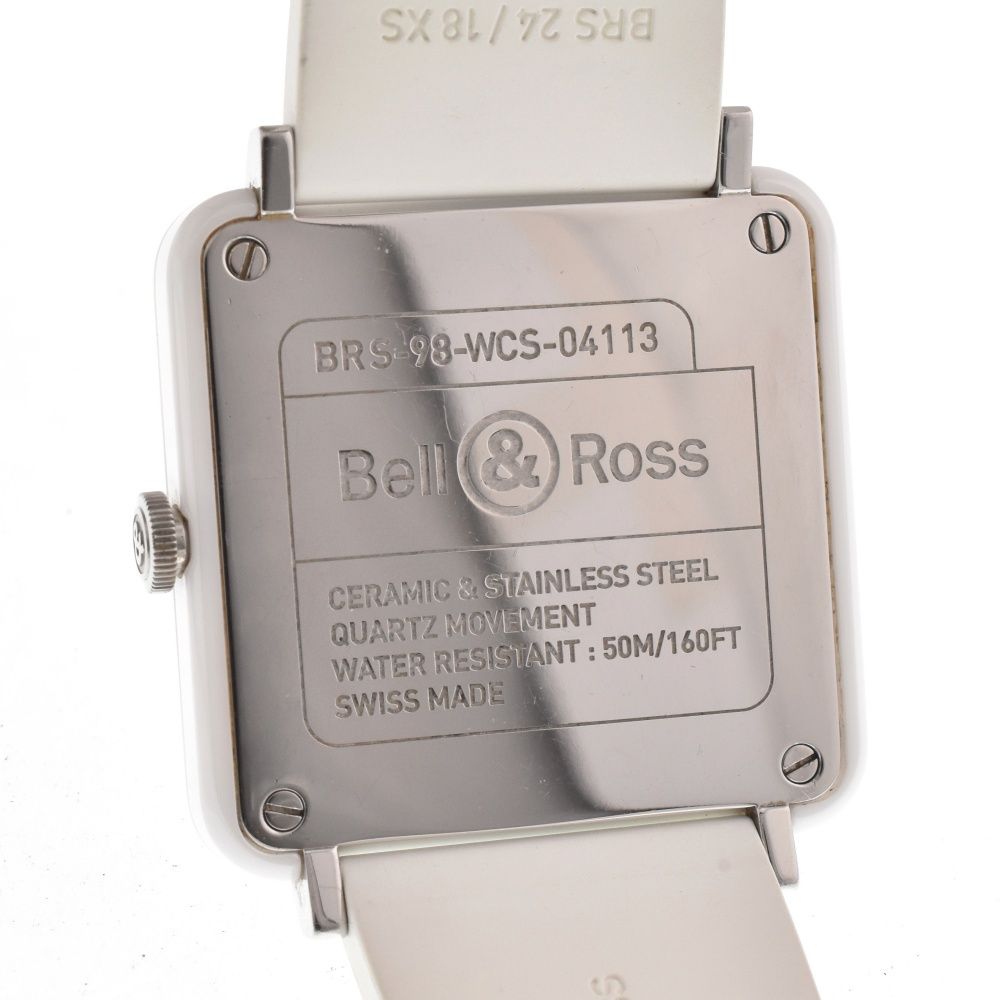 ベル＆ロス Bell＆Ross BRS-98-WCS BR-S スモールセコンド ホワイトセラミック クォーツ レディース良品 P#132608