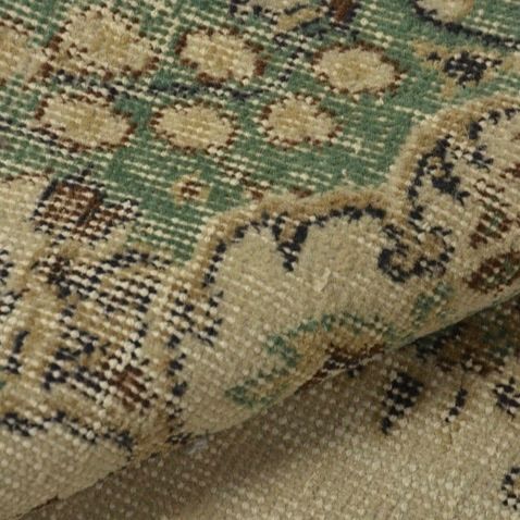 ビンテージ ラグ パッチワーク トルコ ペルシャ絨毯 ブラウン グレー グリーン ビンテージ ラグ パッチワーク トルコ ペルシャ絨毯 ブラウン グレー