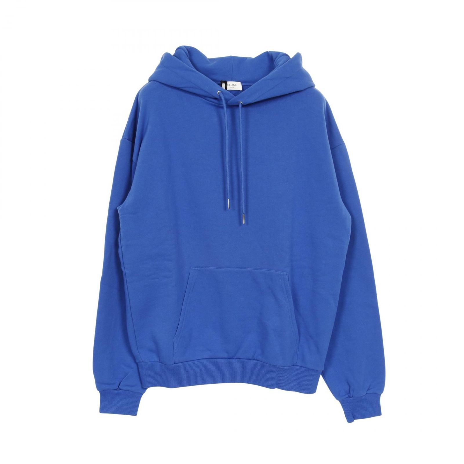 セリーヌ CELINE パーカー ブルー コットン パーカー メンズ 未使用