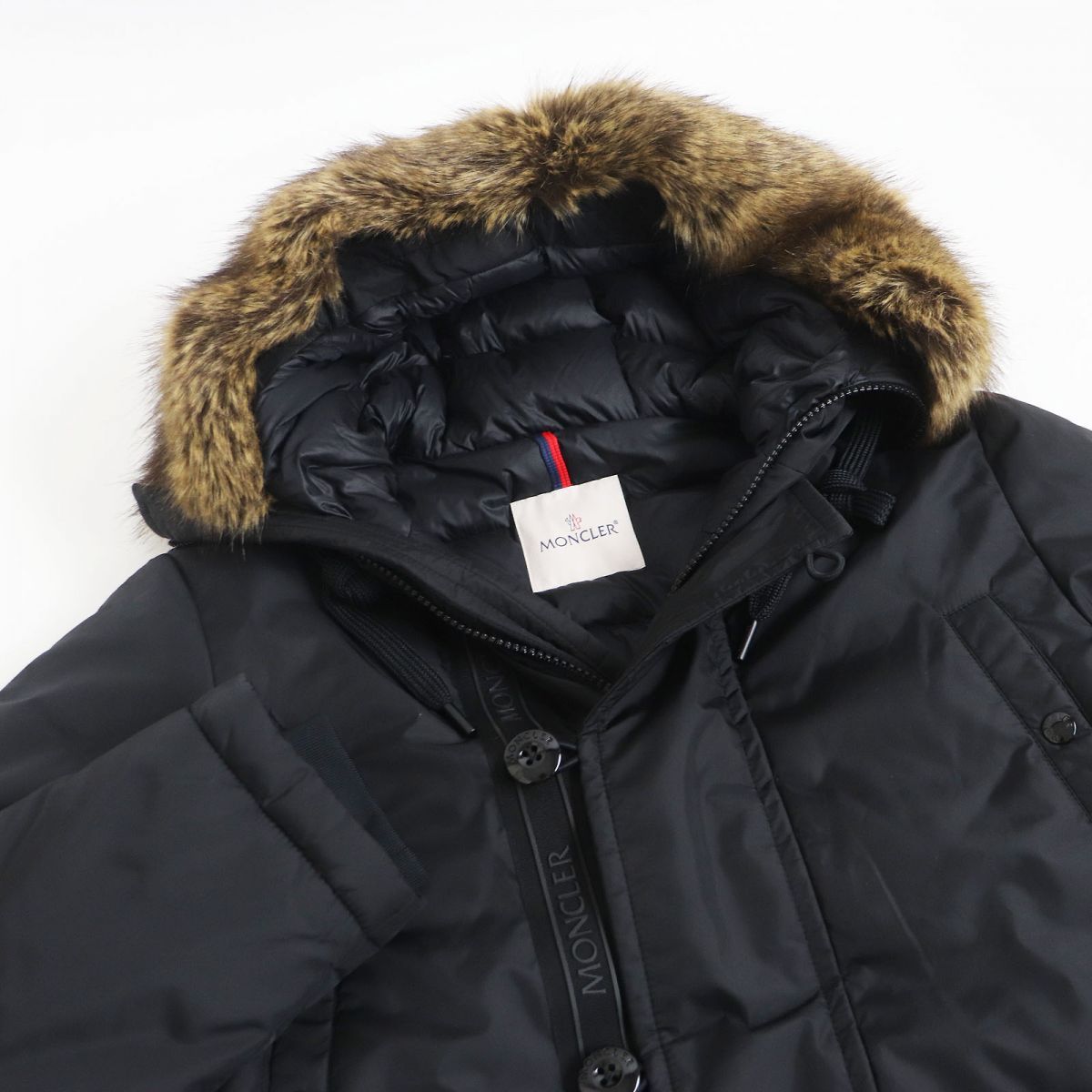 美品□21-22AW MONCLER/モンクレール AJA GIUBBOTTO エコファー フーデッド WZIP ダウンジャケット/コート ブラック  2 国内正規品 メンズ - メルカリ