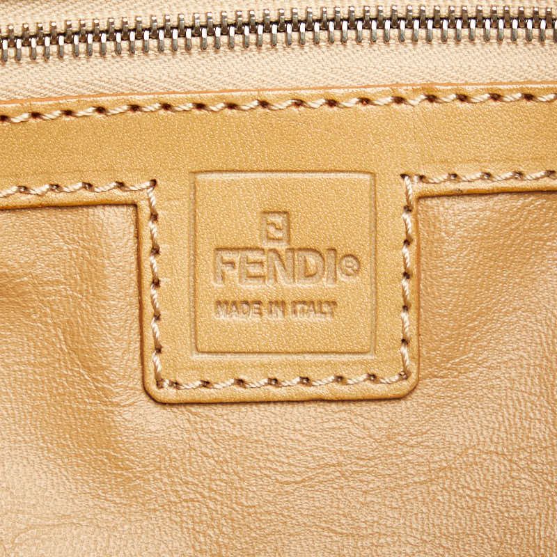 フェンディ ズッカ 16327 ベージュ ウール レザー レディース FENDI【1