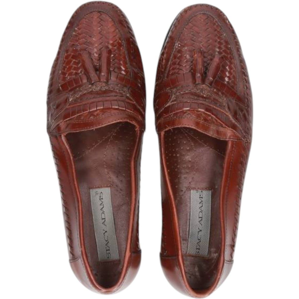 編み込み タッセルローファー