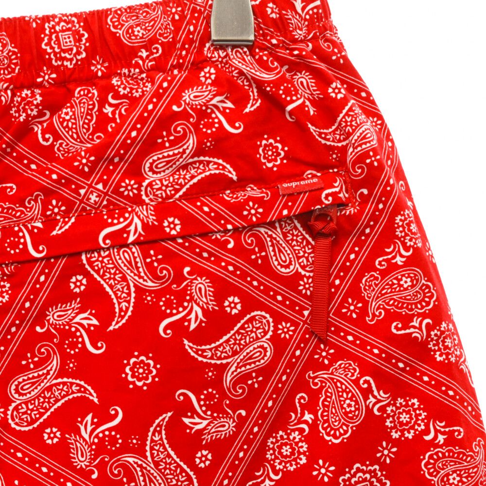 【美品】シュプリーム　supreme ズボン　赤　ペイズリー柄 SUPREME (シュプリーム) 18SS Bandana Track Pant バンダナ
