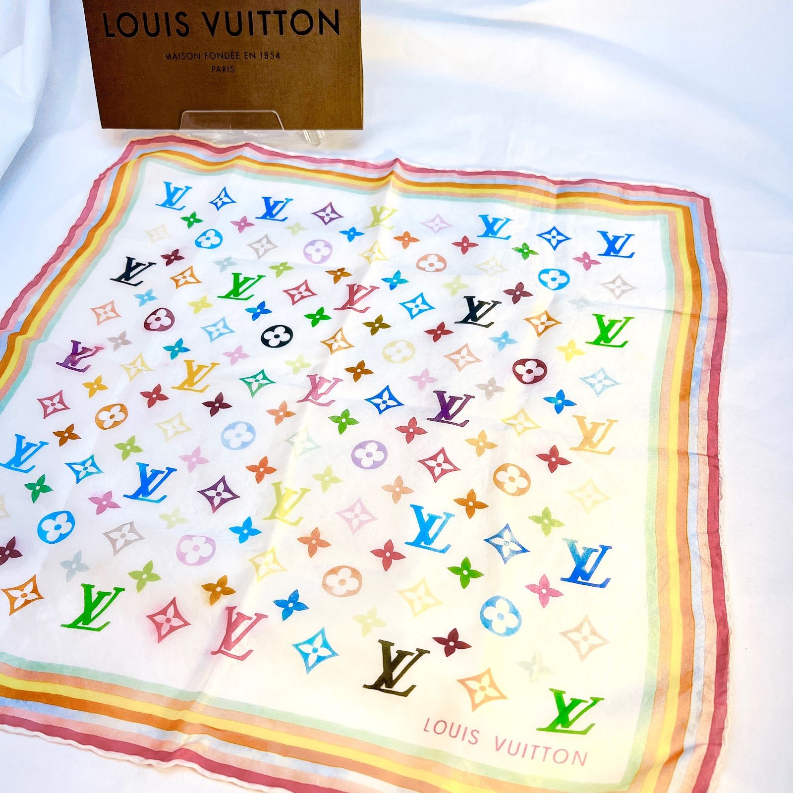 LOUIS VUITTON】 ルイヴィトン ハンカチ マルチカラー - メルカリ