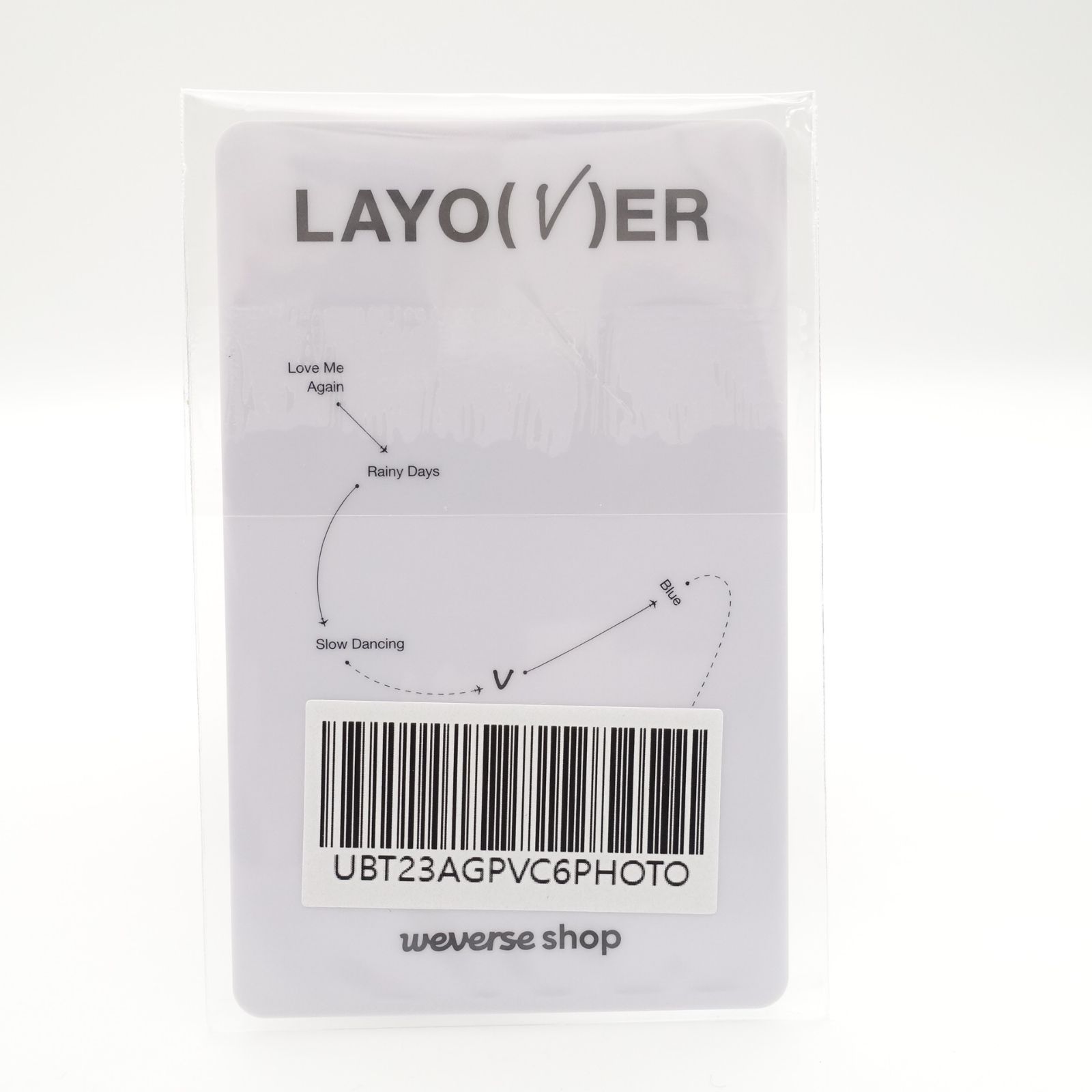 BTS V 'Layover'weverse global限定特典 PVCトレカ BTS V Layover Weverse Lucky draw PVC Limited POB Photocard