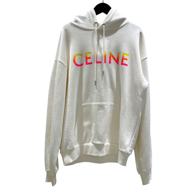 【CELINE】ロゴ プリント コットンスウェット パーカー セリーヌ CELINE ロゴプリントスウェットパーカー 2Y753670Q