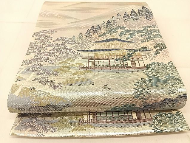正絹 超豪華 24K 金閣寺柄 袋帯