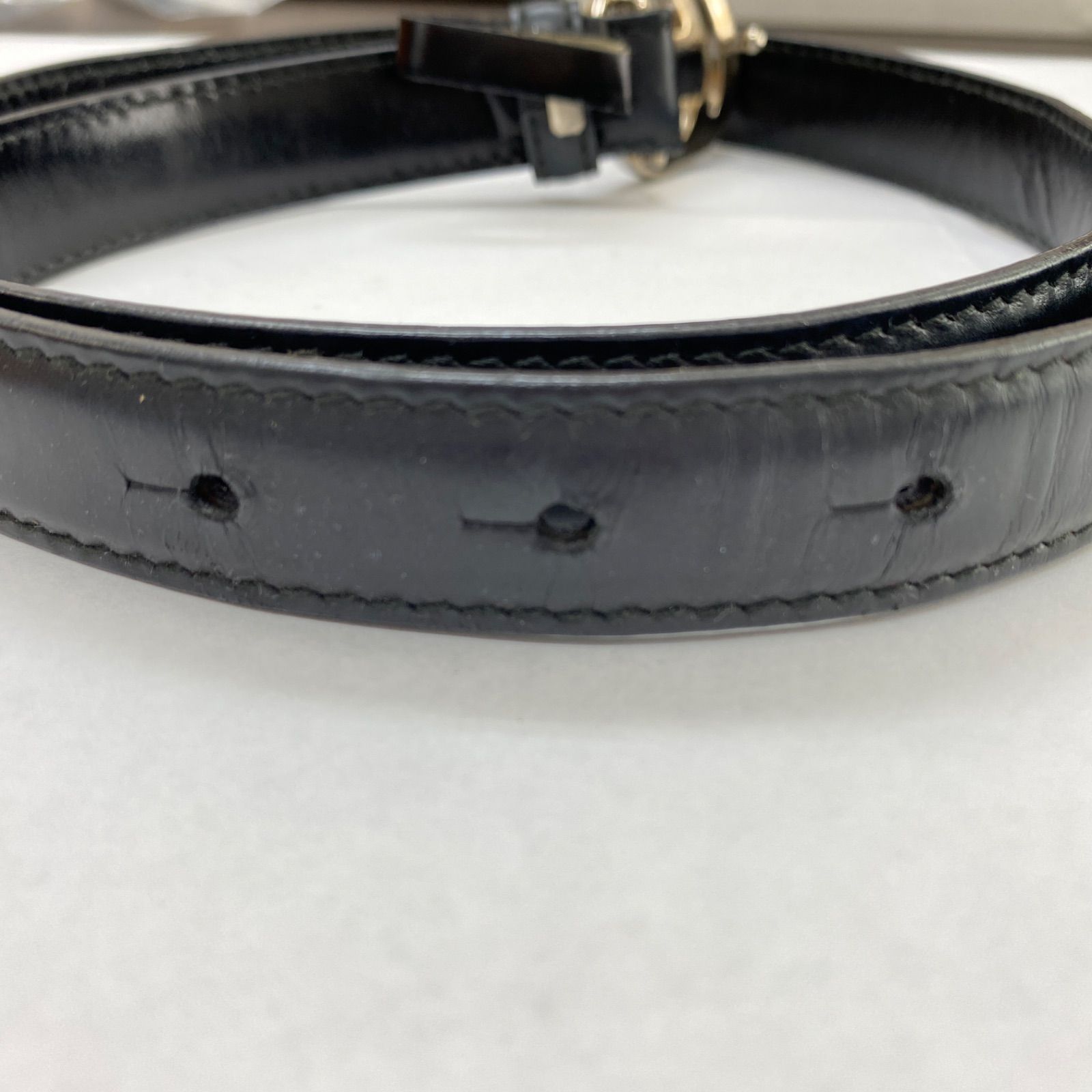 GUCCI グッチ ダブルGバックル ベルト ロゴベルト ブラック
