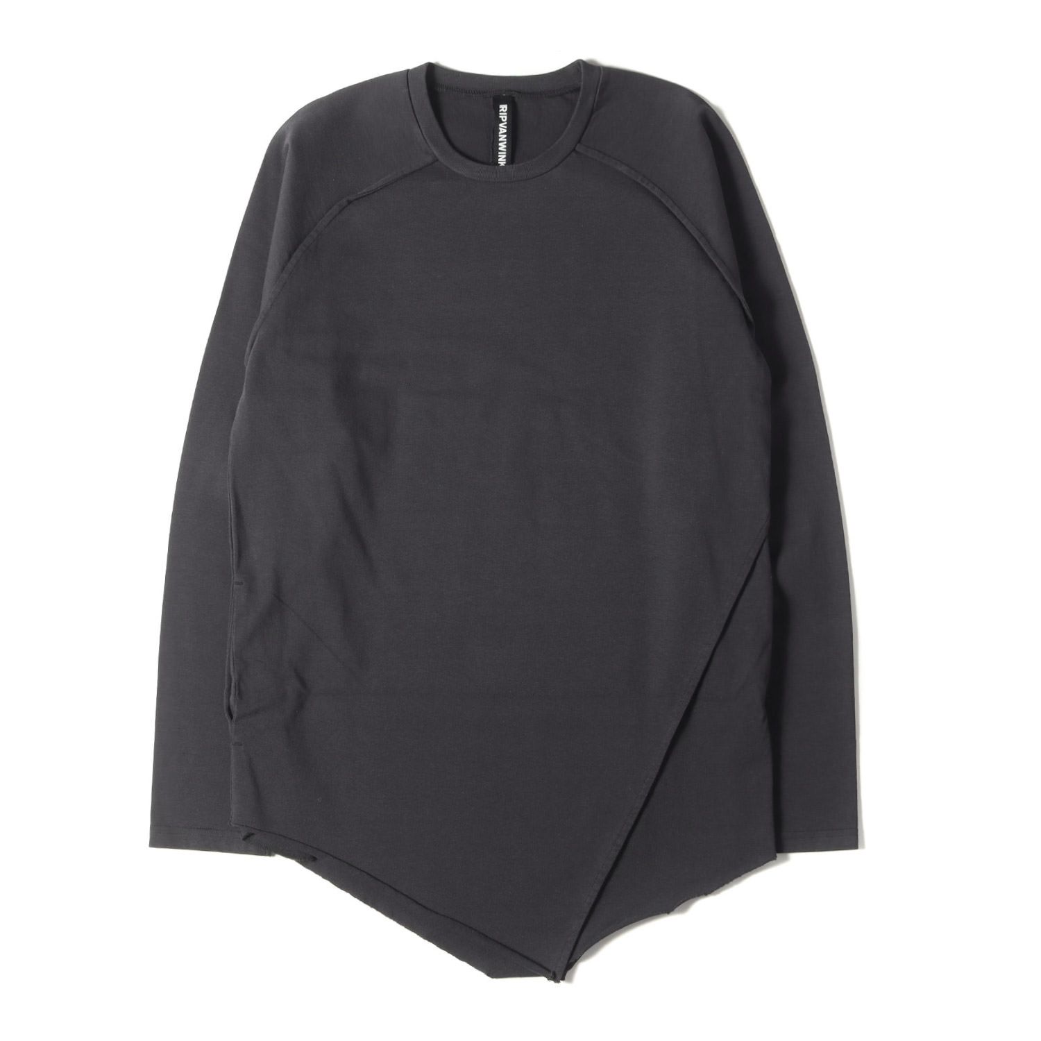 【美品】ripvanwinkle リップヴァンウィンクル Tシャツ サイズ:4 / デラヴェジャージ ラグラン カットソー (RAGLAN SEAM L/S RW-301) / チャコールグレー / 日本製 / トップス 長袖【メンズ】