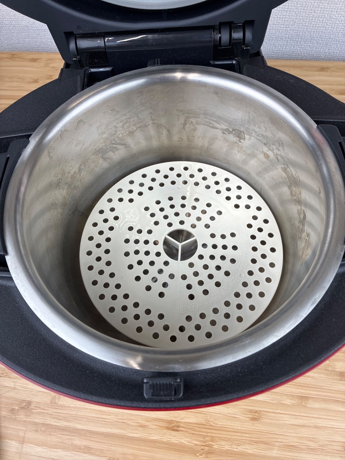 水なし自動調理鍋 レッド