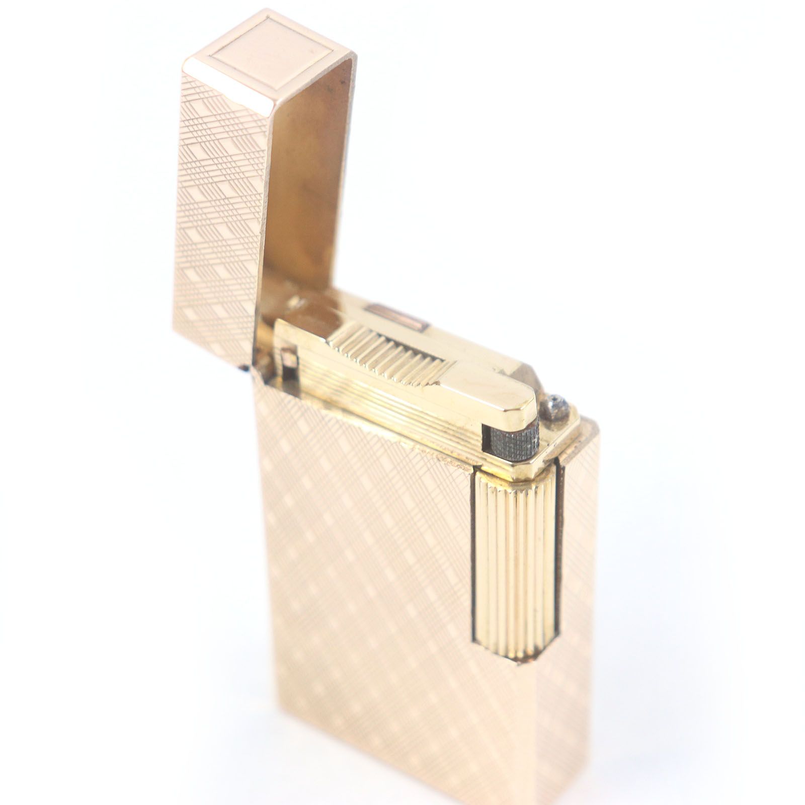 外装極美品□Dupont デュポン ライン1 ロング ダイヤモンド柄 スクエア  