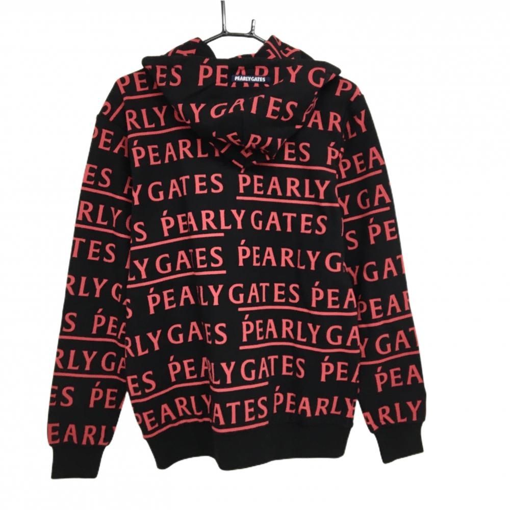 パーリーゲイツ 【新品】パーリーゲイツ ジップパーカー 黒×レッド