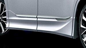 純正 トヨタ モデリスタ ノア ヴォクシー 90 サイドスカート ホワイトパールクリスタルシャイン ユニバーサルステップ無車