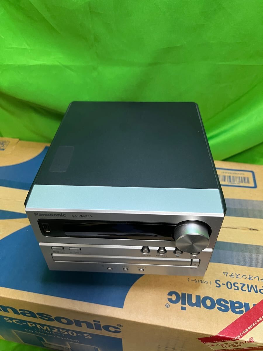 ほぼ未使用！Panasonic SC-PM250-S CDステレオシステム ミニコンポ@Y