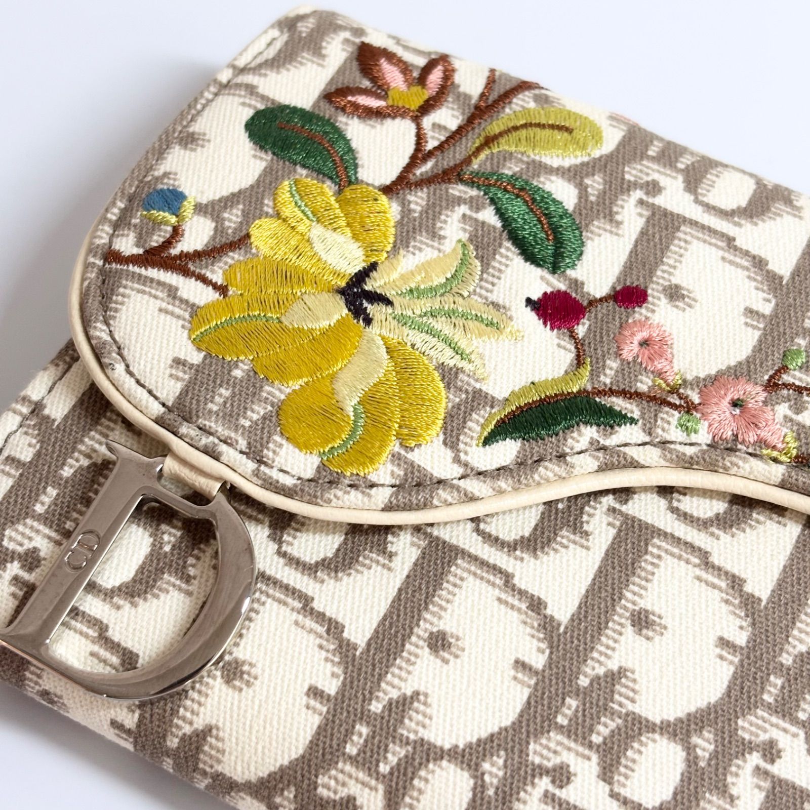 【✨美品✨】 ディオール トロッター サドル 二つ折り 長財布 ベージュ ✨美品✨】 ディオール トロッター サドル 二つ折り 長財布 ベージュ