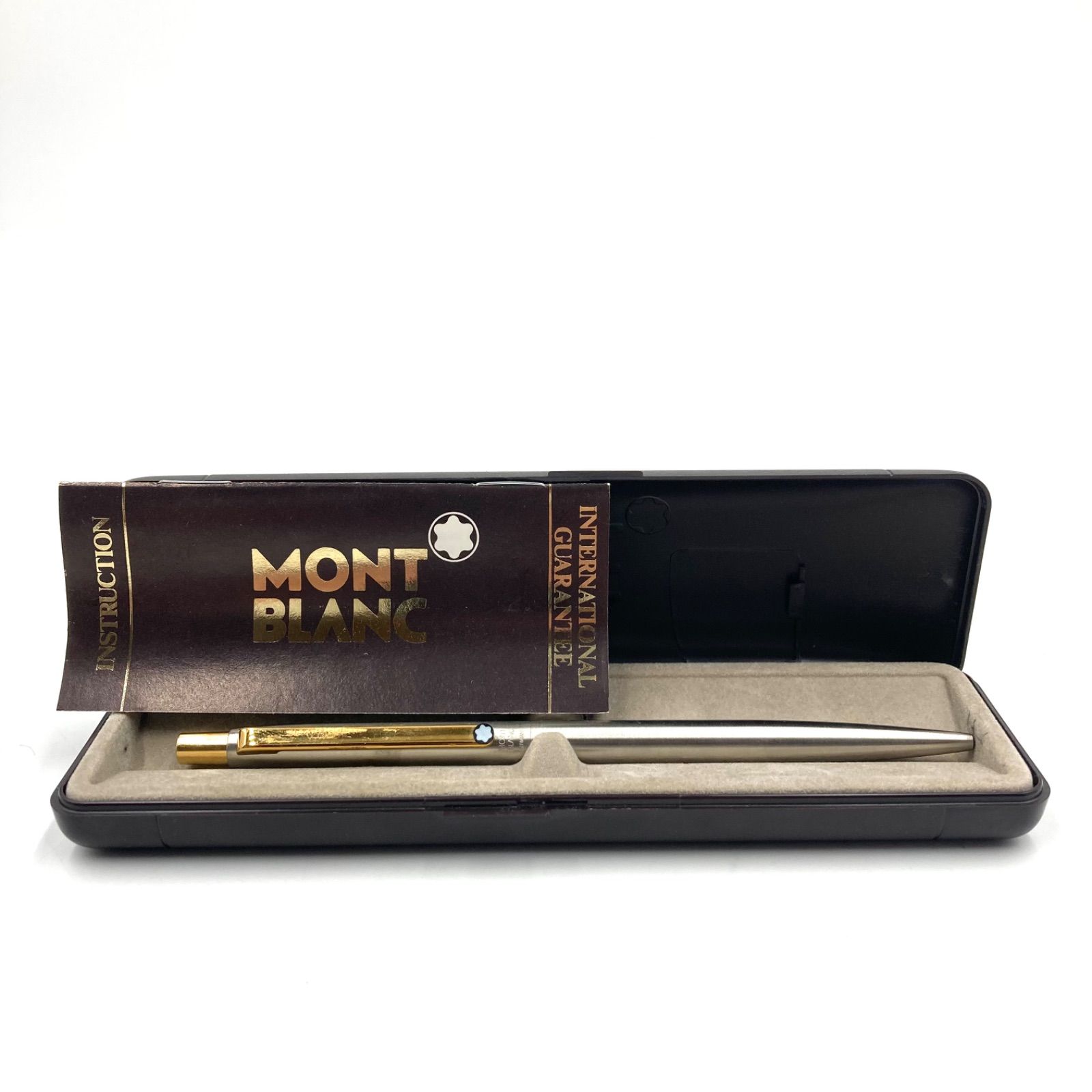 モンブラン ボールペン　シルバー　ゴールド □美品□MONTBLANC モンブラン ノック式ボールペン ゴールド