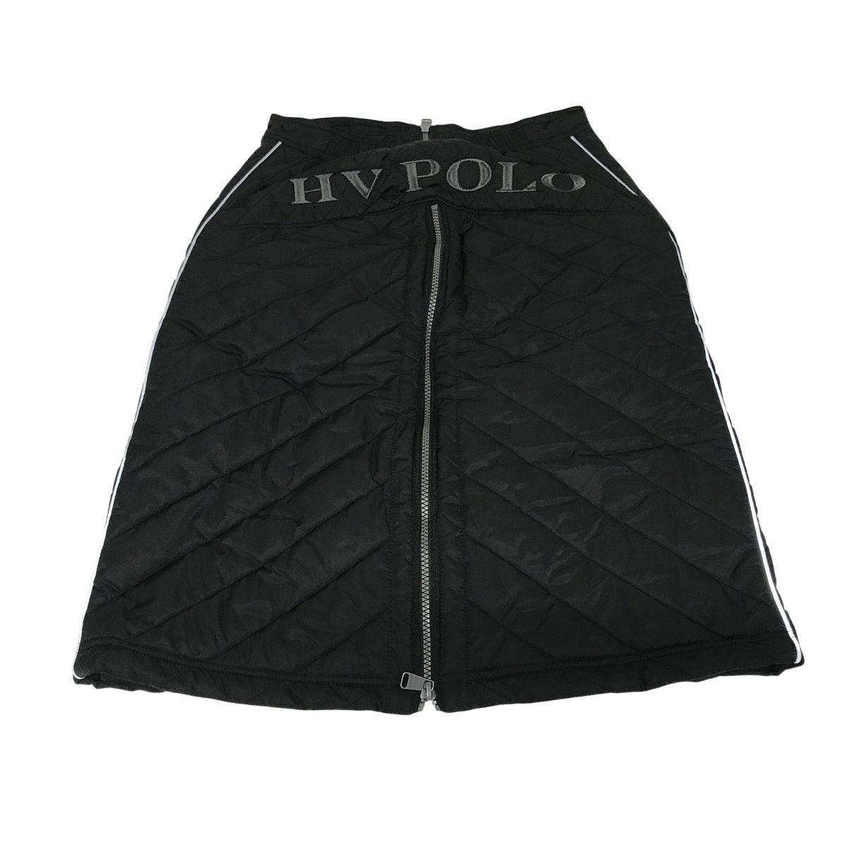 HV POLO キルティング オーバー スカート 黒 乗馬 2XS F10482315