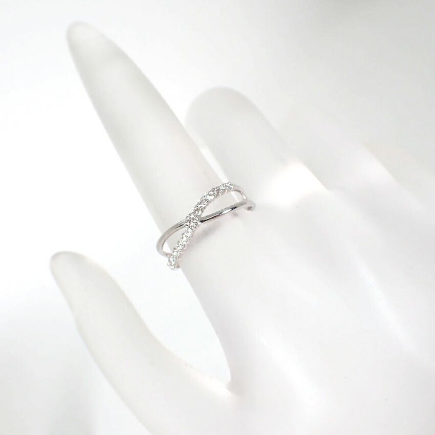K18WG ダイヤモンド/0.17ct/リング /11号/g427-49 - メルカリ 