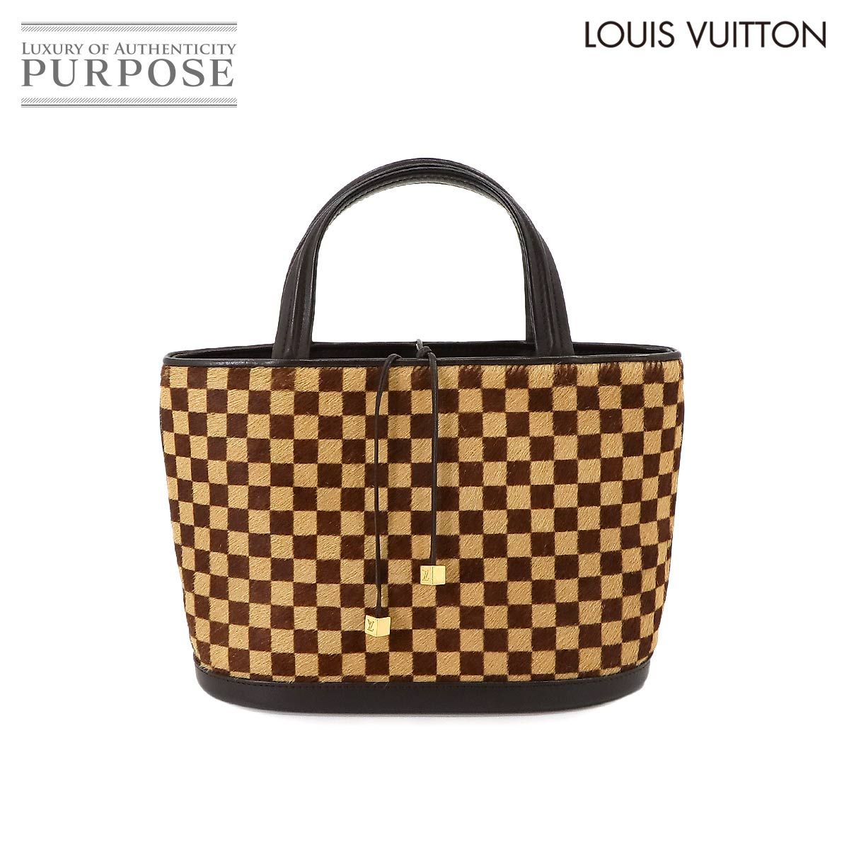 新品同様 ルイ ヴィトン LOUIS VUITTON ダミエ ソバージュ インパラ ハンド バッグ ハラコ レザー ブラウン M92133  90231866 - メルカリ