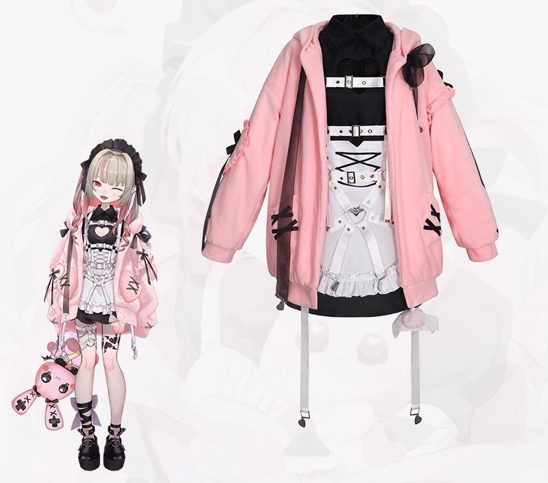 Youtuber にじさんじゲーマーズ 魔界ノりりむ Makaino Ririmuキャラクター コスプレ衣装セット ハロウィン クリスマス コスチューム イベンド 文化祭 学園祭 舞台服 変装 プレゼント 演出服 祭り仮装