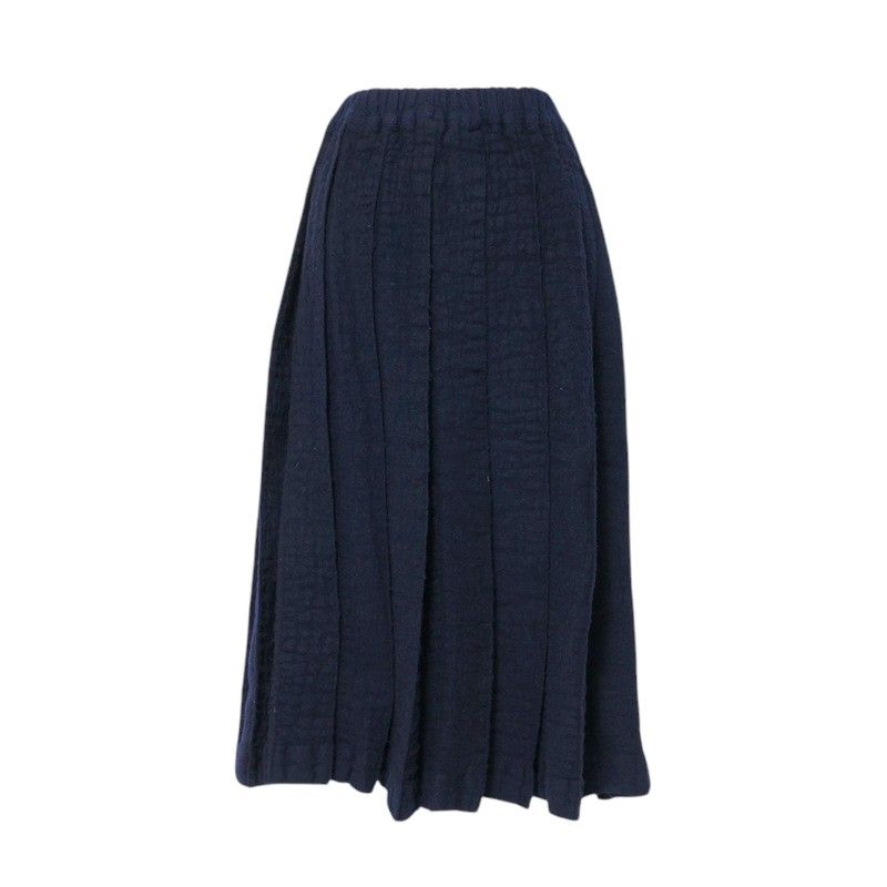 コムデギャルソン AD2007　ロングスカート 縮絨加工　プリーツ ブラウン　S □美品□COMME des GARCONS コムデギャルソン ロングスカート サイズS