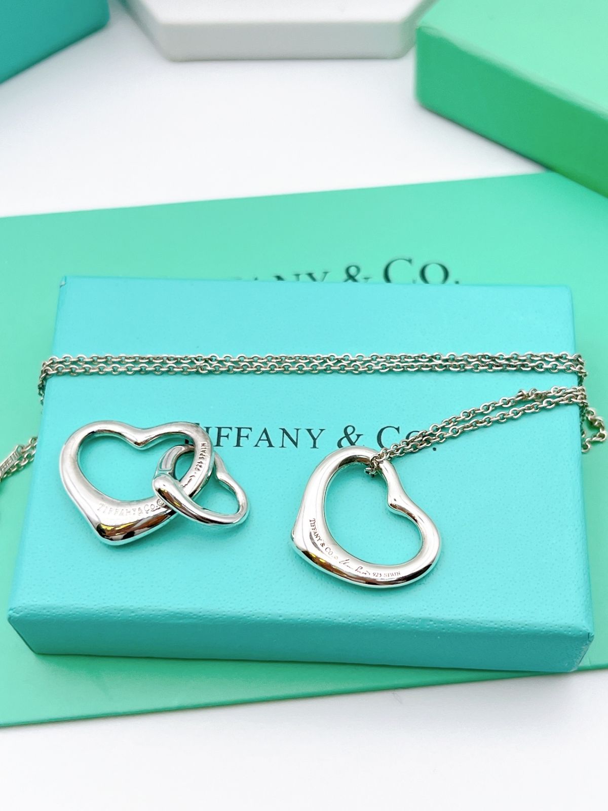 Tiffany & Co. エルサ・ペレッティ ダブルオープンハートネックレス ティファニー TIFFANY&CO オープン ハ―ト ペンダント ネックレス