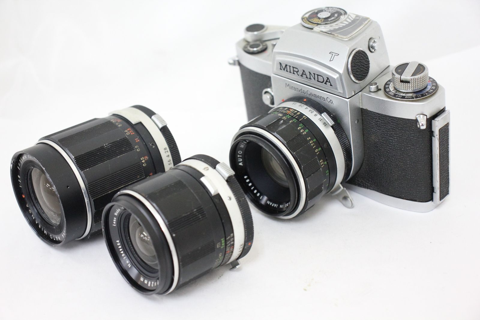 訳あり品 ミランダ Miranda T AUTO MIRANDA E 35mm F2.8 AUTO MIRANDA 50mm F1.8 Soligor 28mm F2.8 ボディレンズセット e2851