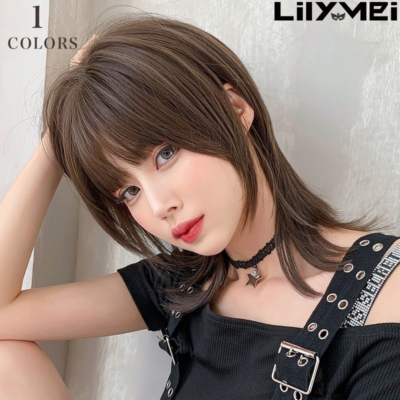 レイヤー ウルフ ミディアム ボブ フルウィッグ - メルカリ