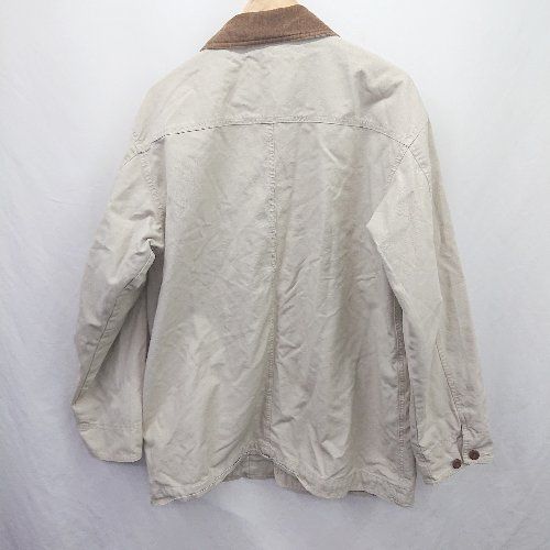 ⊇ L.L.Bean エルエルビーン コットン100％ ロング丈 カジュアル 長袖 コート サイズM ベージュ系 メンズ E 1507250013938