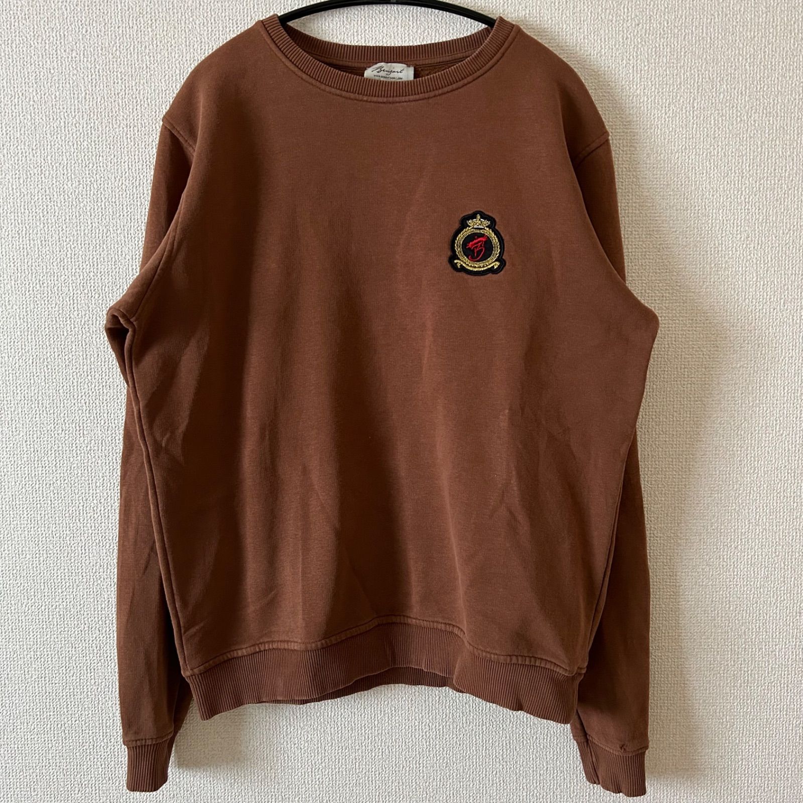 Benjart ワンポイント ワッペン スウェット BROWN M - メルカリ