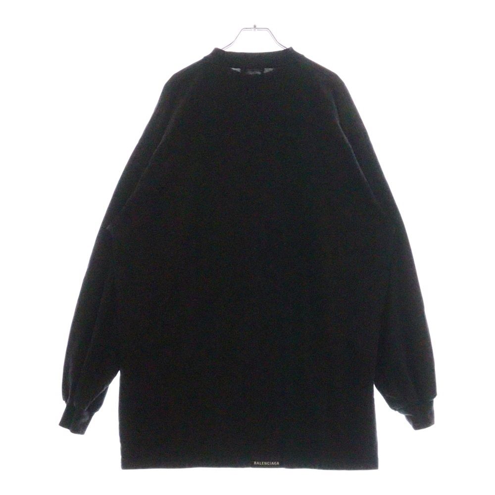 BALENCIAGA バックラベル オーバーサイズ長袖Tシャツ BALENCIAGA バレンシアガ バックラベル オーバーサイズ長袖T