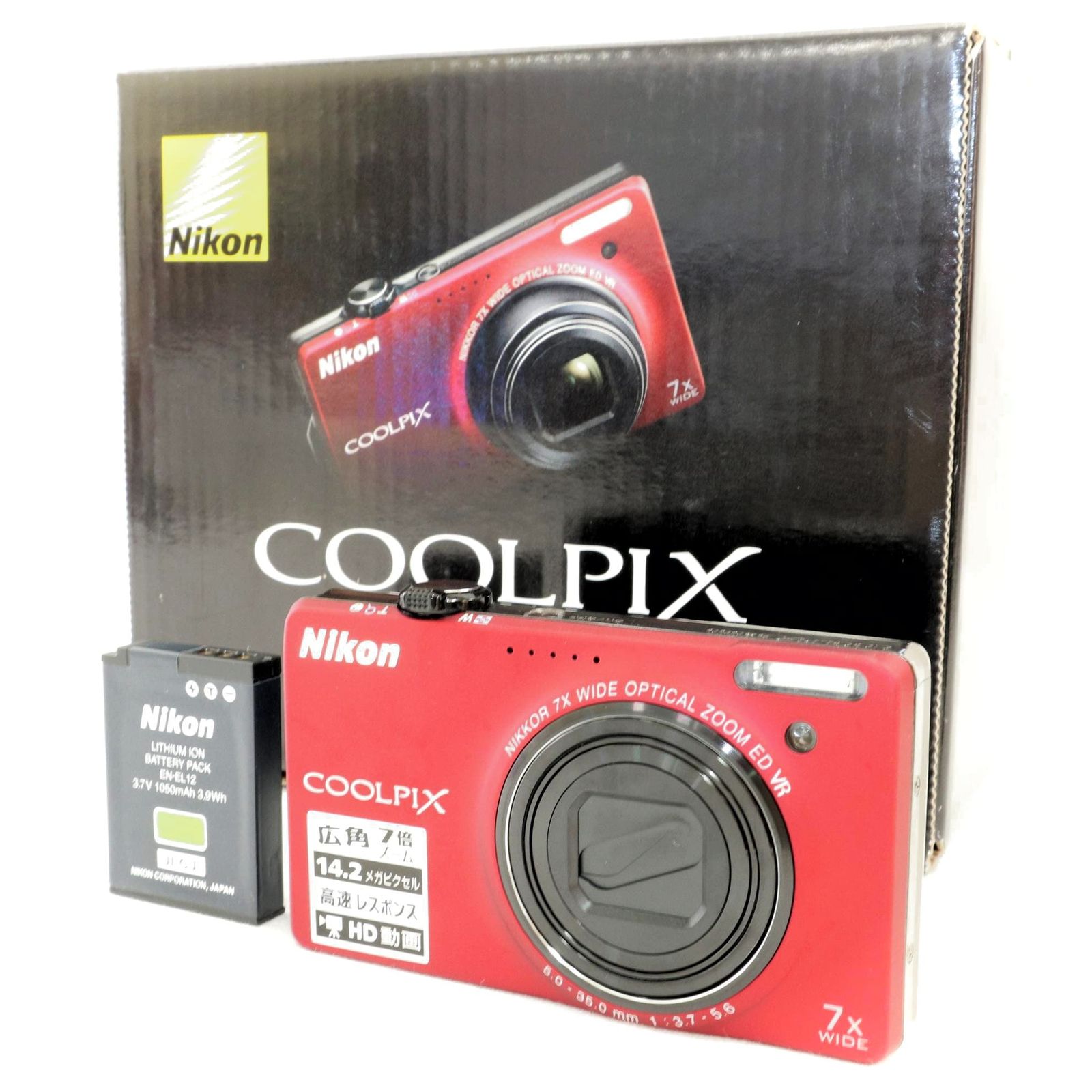 Nikon COOLPIX S6000 赤 14.2メガピクセル（Nikon COOLPIX S6000