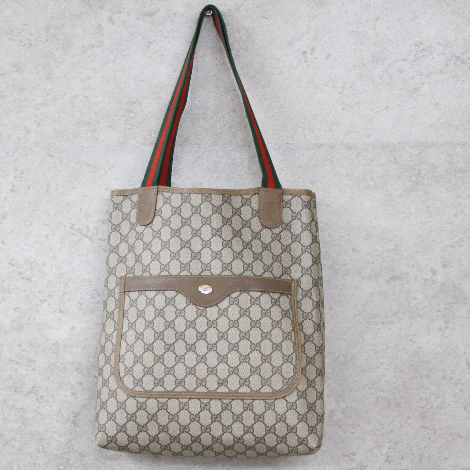 S074)GUCCI/オールドグッチ シェリーライン GGプラス トートバッグ コーティングキャンバス 39.02.003 ヴィンテージ - メルカリ