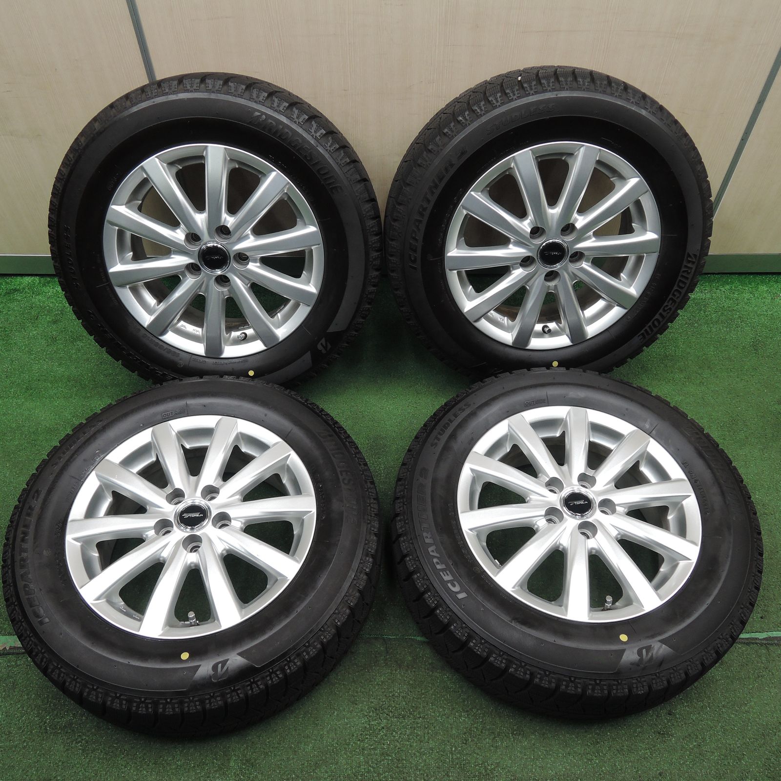 送料無料*バリ溝！21年！キレイ！9.5分☆スタッドレス 195/65R15 