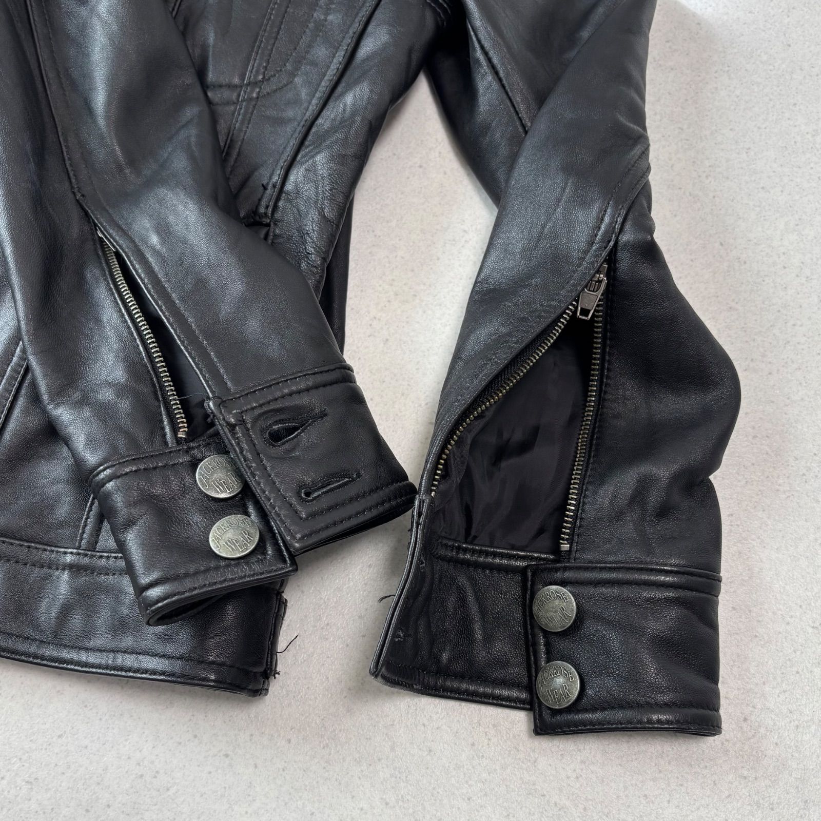 ジャケット・アウター JACKROSE leather tracker jacket jack rose leather tracker jacket black M ジャックローズ 本革