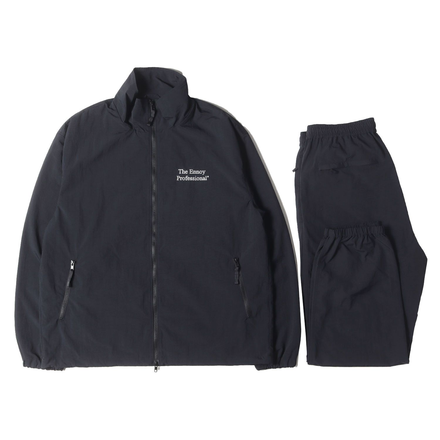 ENNOY エンノイ ブラック 黒 サイズ XL 23AW ×スタイリスト私物 ナイロン トラックジャケット パンツ セットアップ NYLON TRUCK SUIT SET UP コラボ メンズ