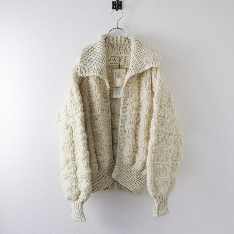 定価8.3万 保管品 2022AW マイディ MAYDI CHUNKY KNIT BOMBER チャンキー ニット ボンバー /アイボリー  ハンドメイド 【2400013633512】 - メルカリ