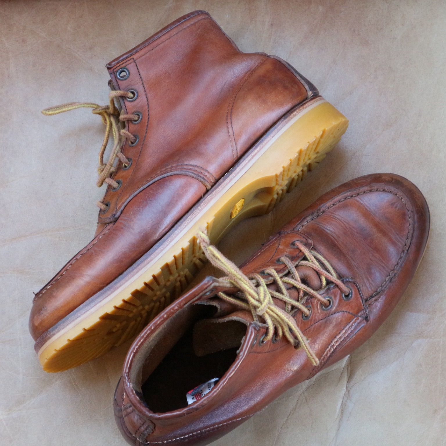【希少】90's RED WING レッドウィング 6D 刺繍羽根タグ 刺繍羽根タグ90s セッターカスタム】90年代REDWINGレッド