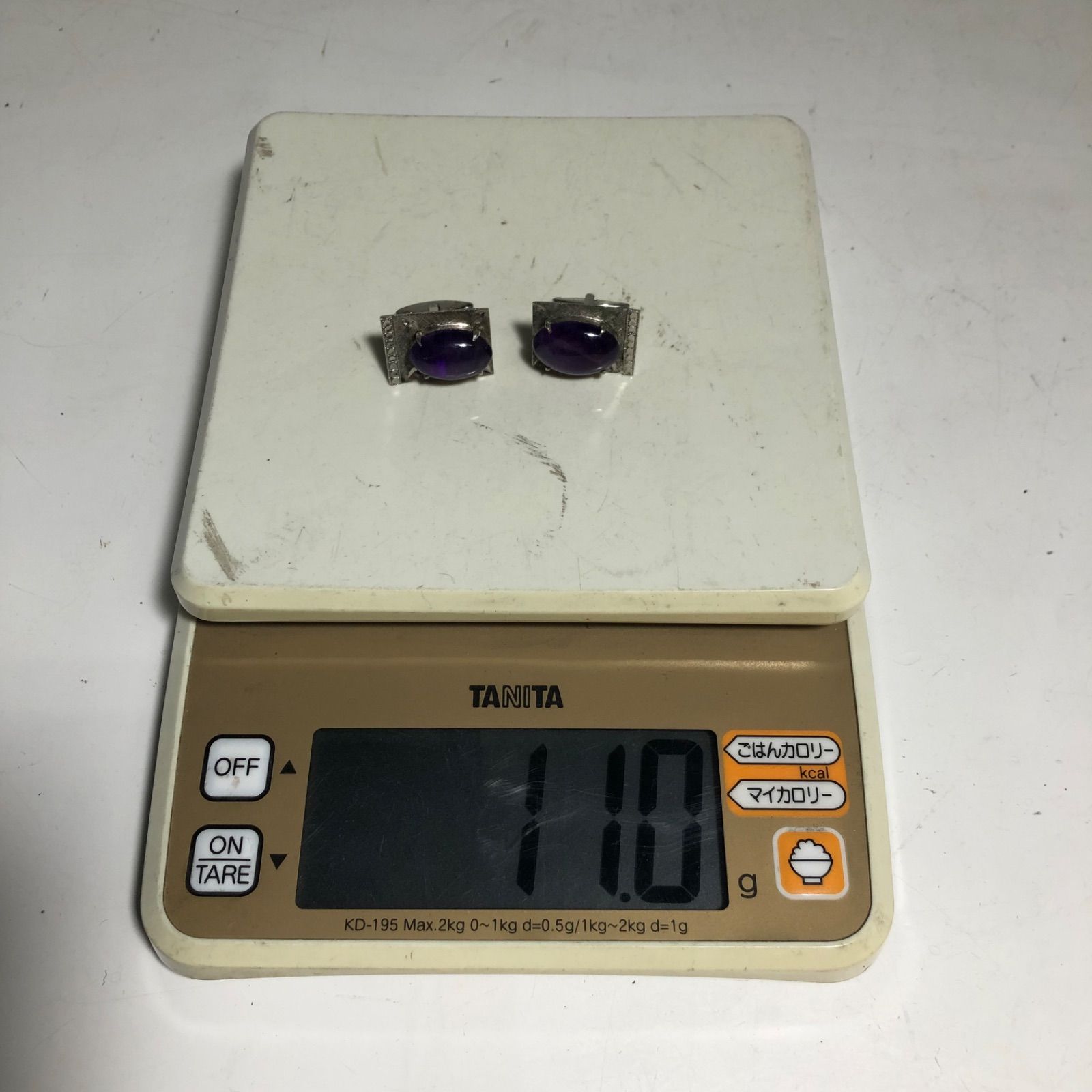 ☆ホワイトゴールド WG刻印のみ カフスボタン カフリンクス 総重量11g 