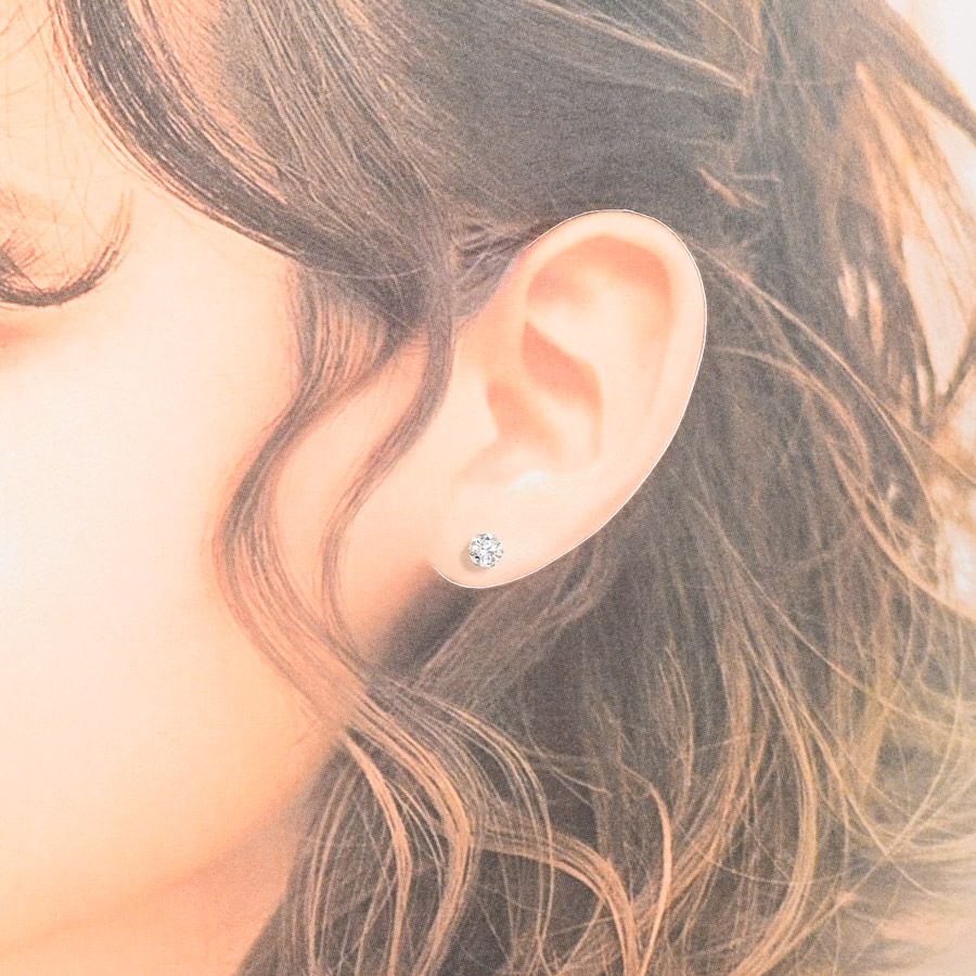 ノーブランド 22k1pダイヤ ピアス no-brand ノンブランドジュエリー ピアス ダイヤ ピアス - メルカリ
