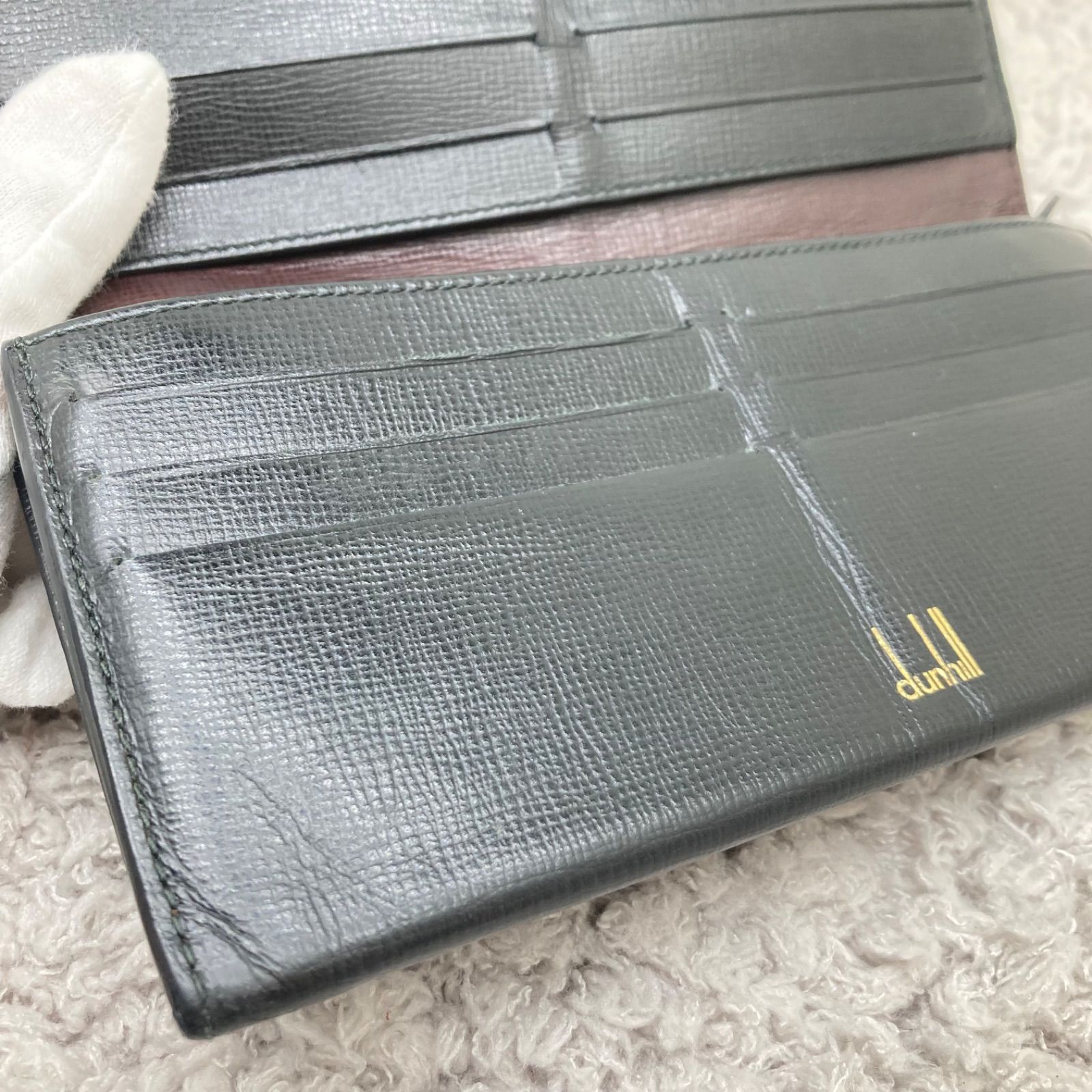 素敵❗️dunhillダンヒル❗️長財布メンズレザーブランドロゴブラック 