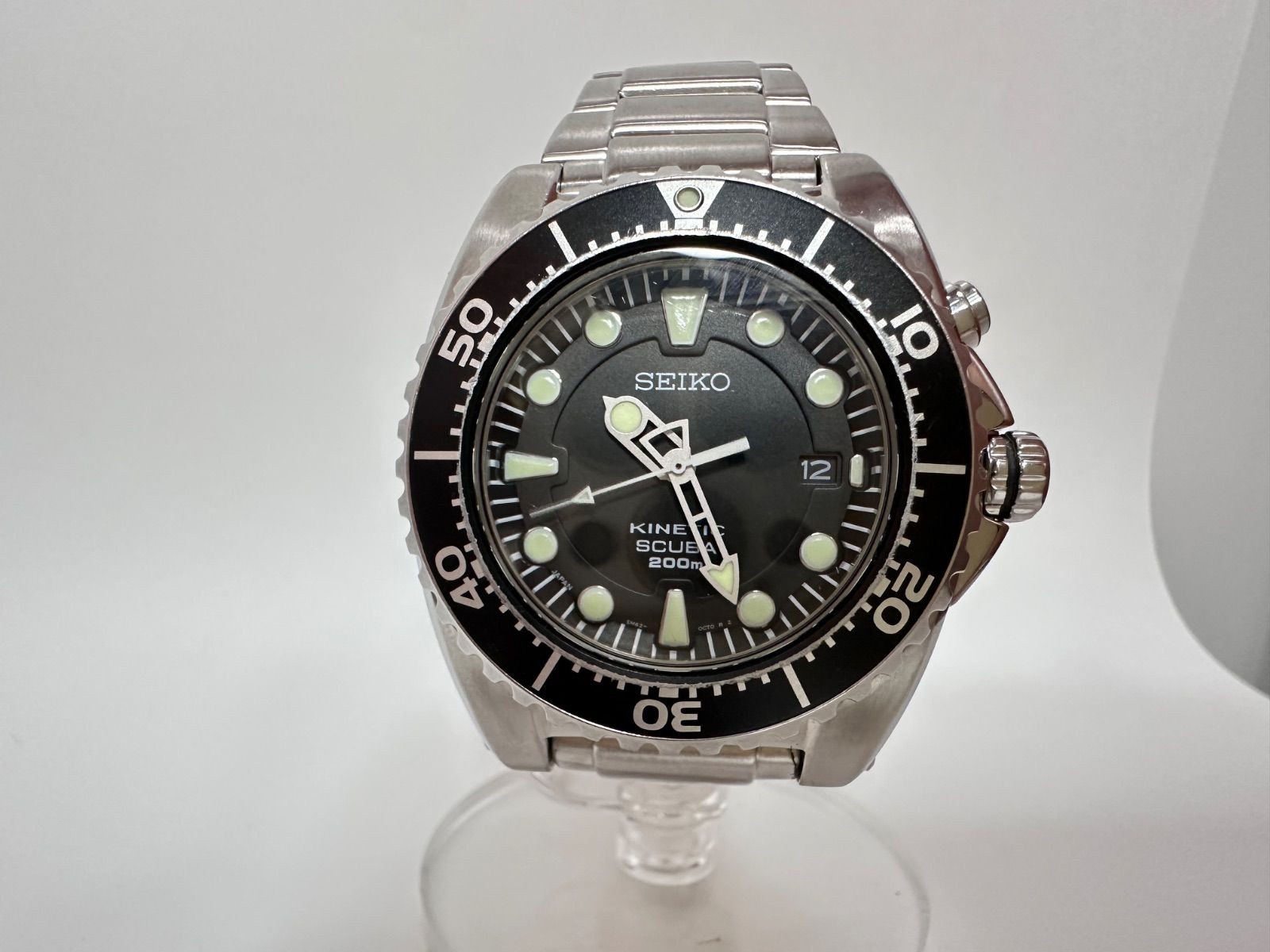 SEIKO KINETIC スキューバー 5M62-0BN0 キネティック自動充電　キャパシタ交換済み