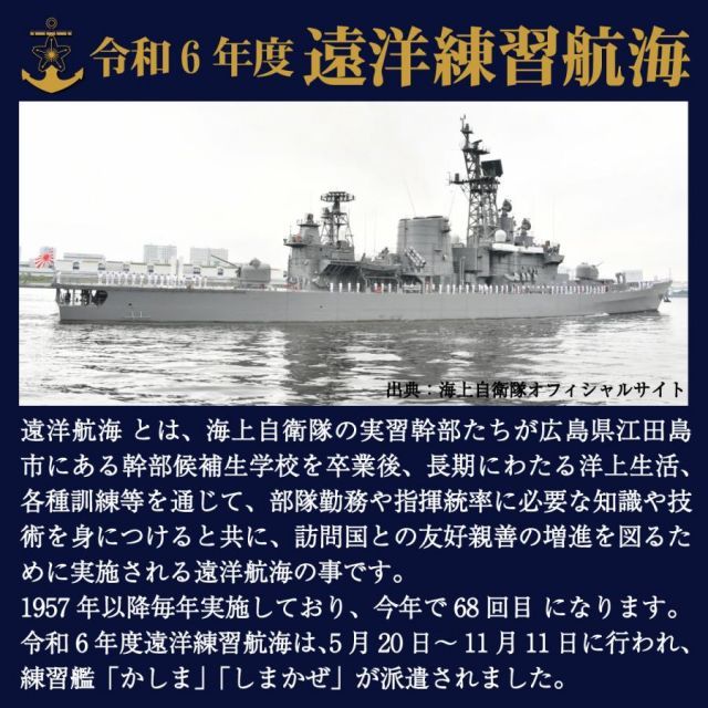 自衛隊 ワッペン 海上自衛隊 練習艦隊遠洋航海 2024年記念