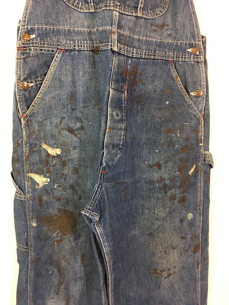 古着 70s BIG MAC Square Bak ペンキ 100%コットン デニム ワーク