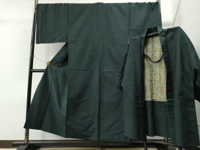 平和屋着物男性　紬　アンサンブル　百入茶色　正絹　逸品　未使用　CAAL9203yc
